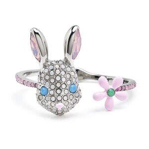 Faux Stone Spring Bunny Bangle Bracelet